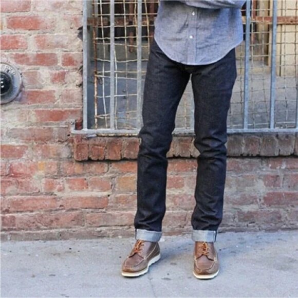GUSTIN #172 The 1968 Vintage Straight Fit Selvedge Denim Jeans Blue 13.5 oz